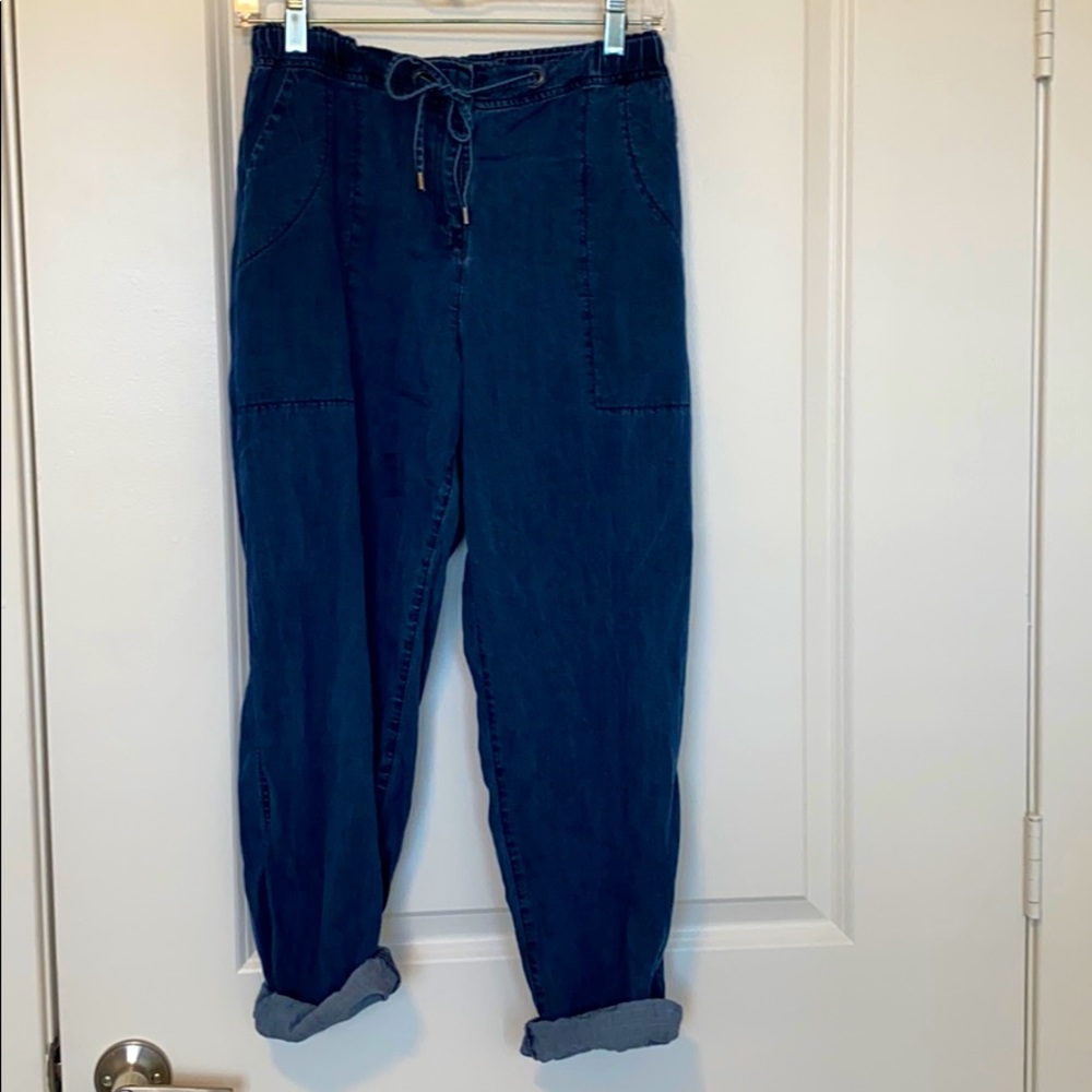 Denim jogger pants